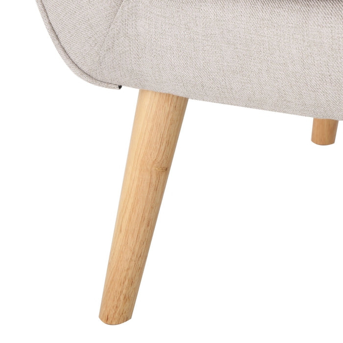 Club Chair With Rubberwood Legs