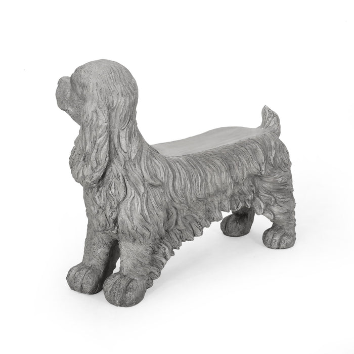 Cocker Spaniel Dog Statue - Gray