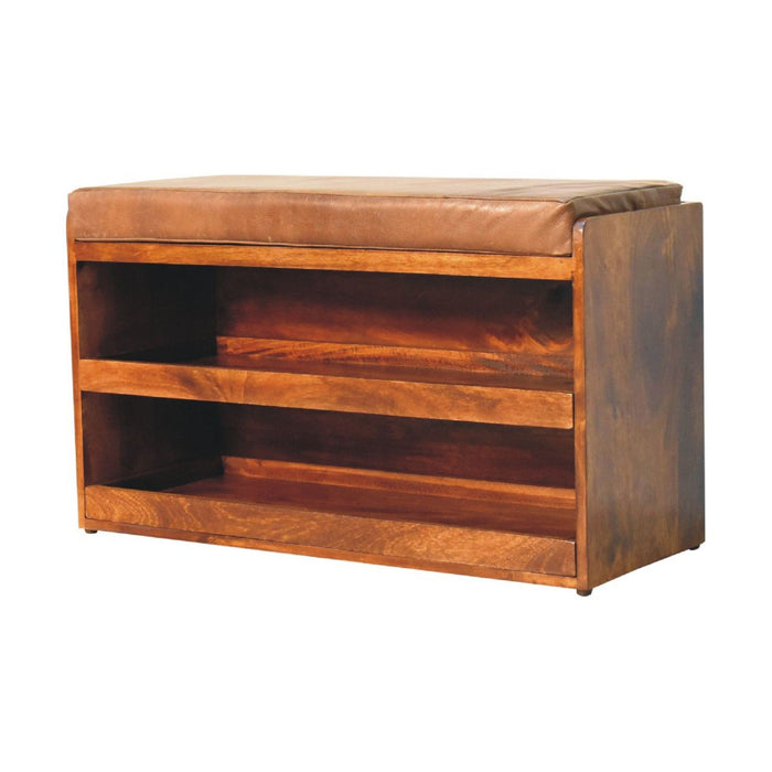 Buffalo - Hide Pull Out Shoe Storage Bench