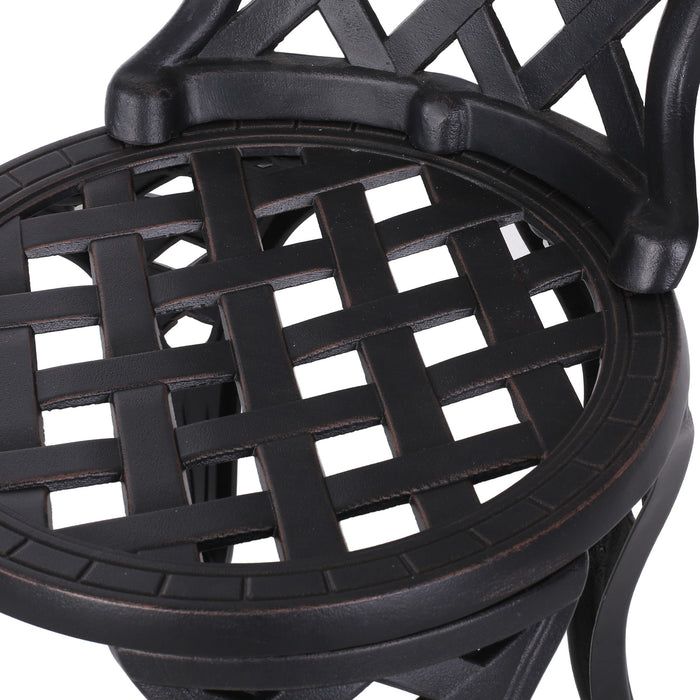 Bono Metal Bistro Set - Black