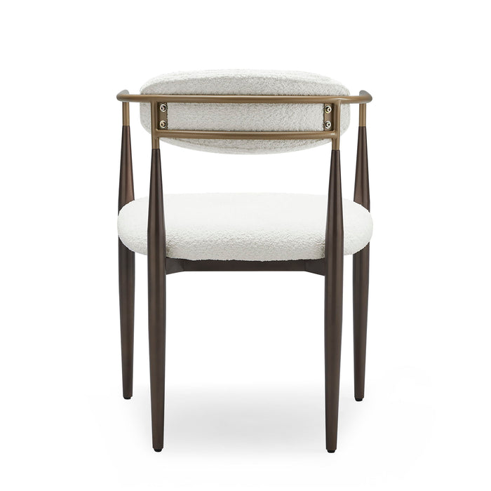 Modern Upholstered Dining Chair With Iron Frame