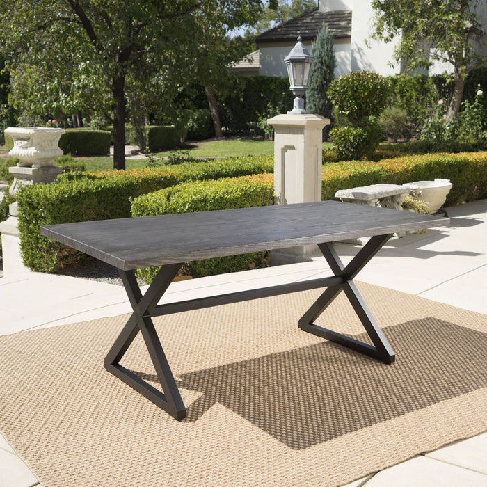 Rolando - Outdoor Aluminum Dining Table With Steel Frame