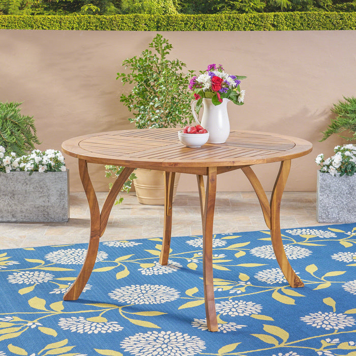 Hermosa - Outdoor Acacia Wood Table Circular Design