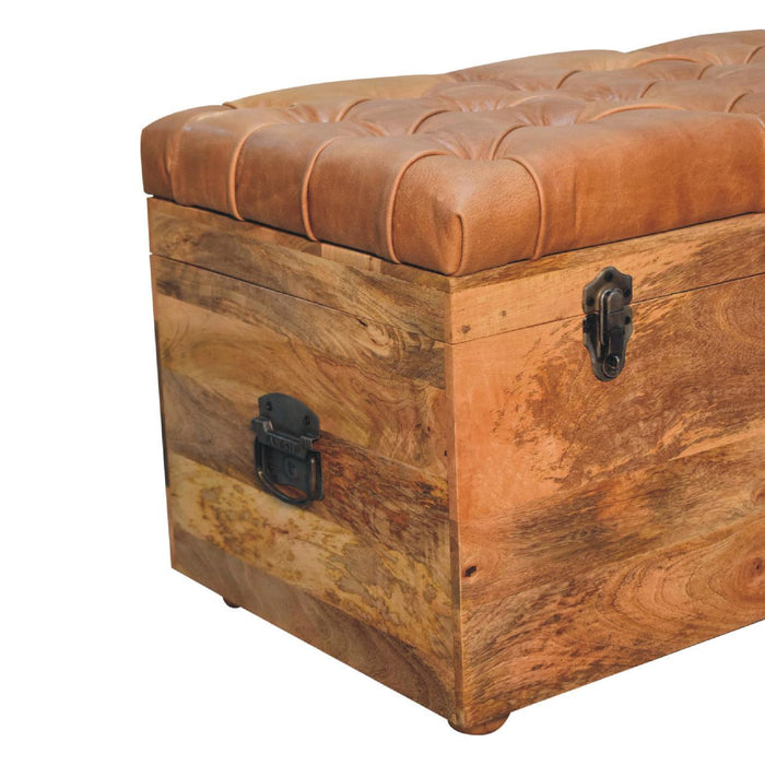 Buffalo - Leather Storage Trunk
