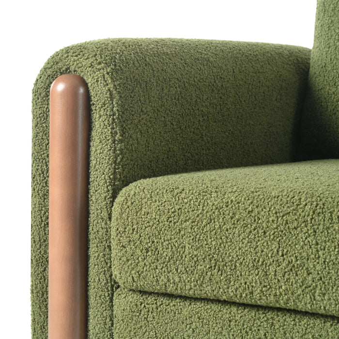 Oversized Accent Chair With Curved Armrests