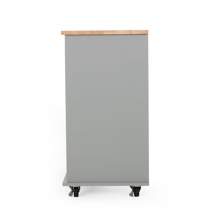 Yohaan - Contemporary Kitchen Cart With Wheels