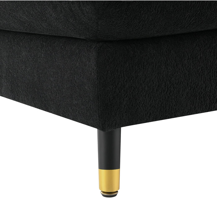 L Shaped Convertible Sectional Sofa 4 Seat Tufted Couch Set With Two Tone Adjust Legs Cloud Movable Ottoman