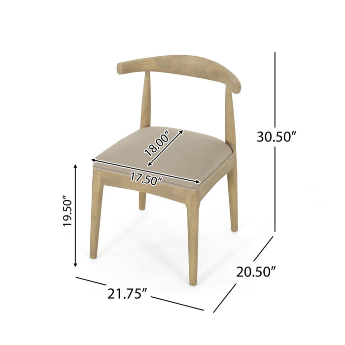 Mid Century Modern Dining Chair Set With Upholstered Seating