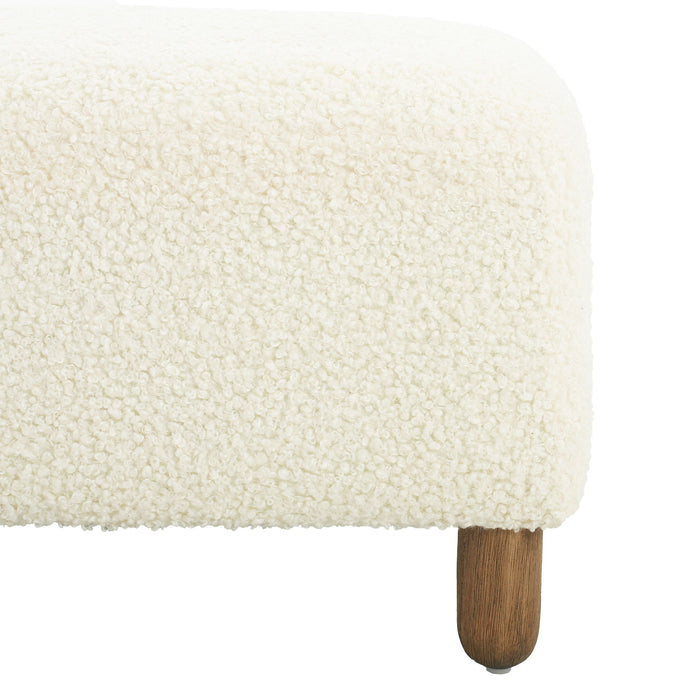 Contemporary Ottoman With Foam Cushion And Durable Upholstery