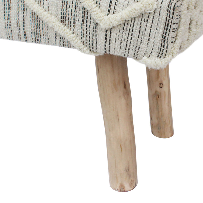 Prytania - Boho Handmade Fabric Upholstered Bench