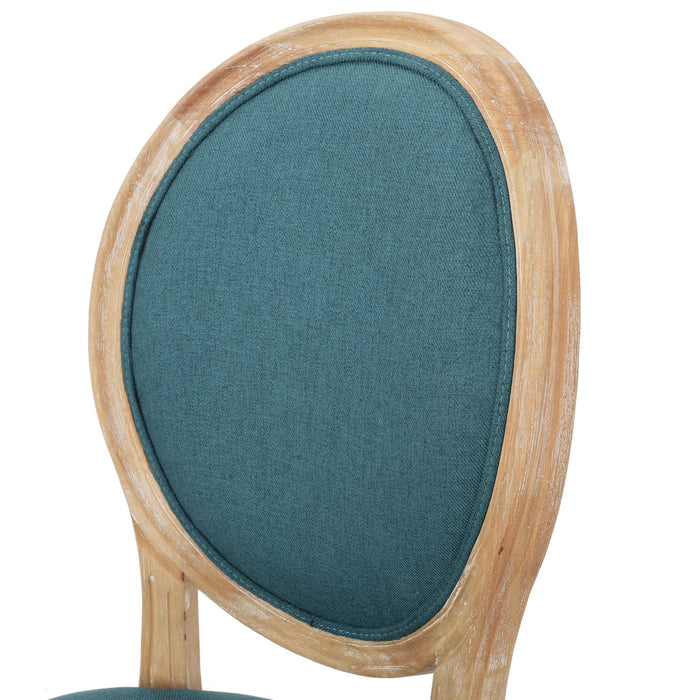 French Country Inspired Dining Chair With Iconic Round Backrest