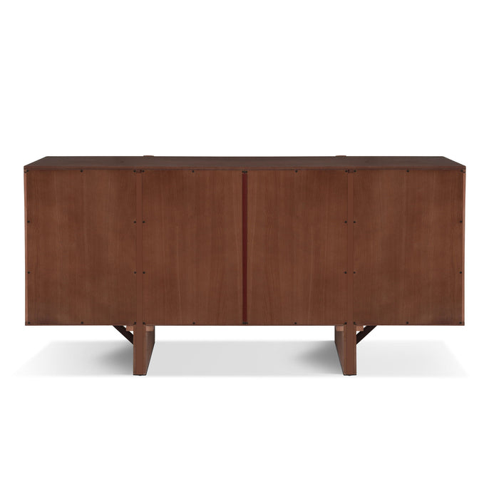 Govanny - Storage Sideboard With Adjustable Shelves & Rubberwood Legs - Espresso