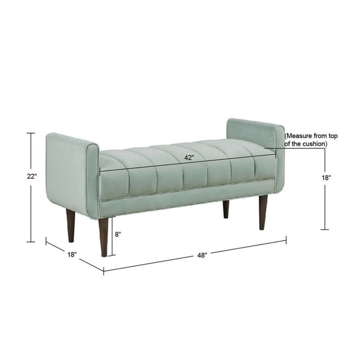 Linea - Upholstered Accent Bench - Seafoam