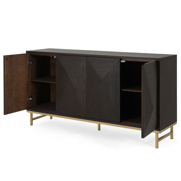 Tamid - Modern Wide Handcrafted Sideboard With Adjustable Shelves