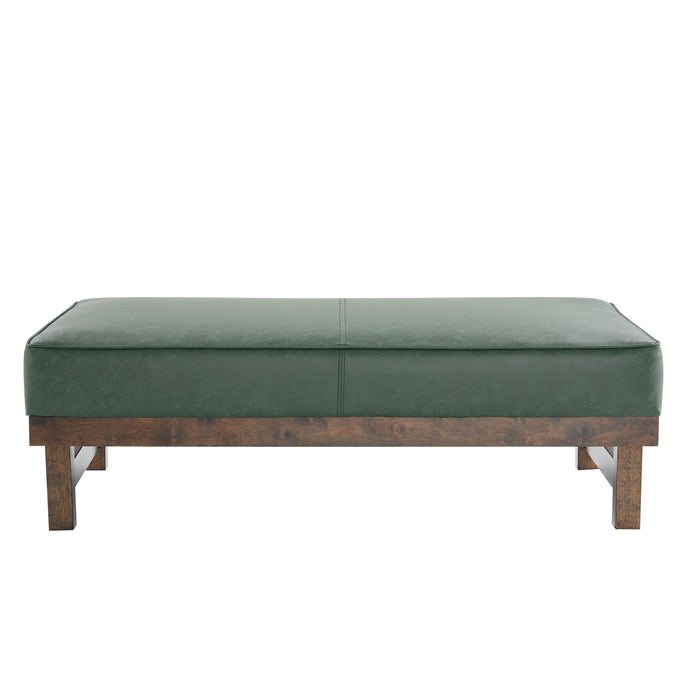 Modern Upholstered Cocktail Ottoman Bench With Cushion Top