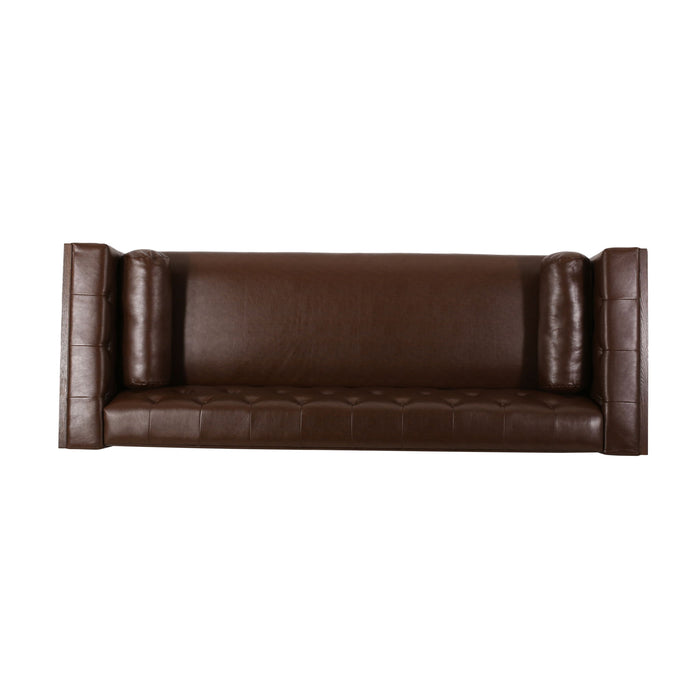 Contemporary 3 Seater Sofa With Tufted Design