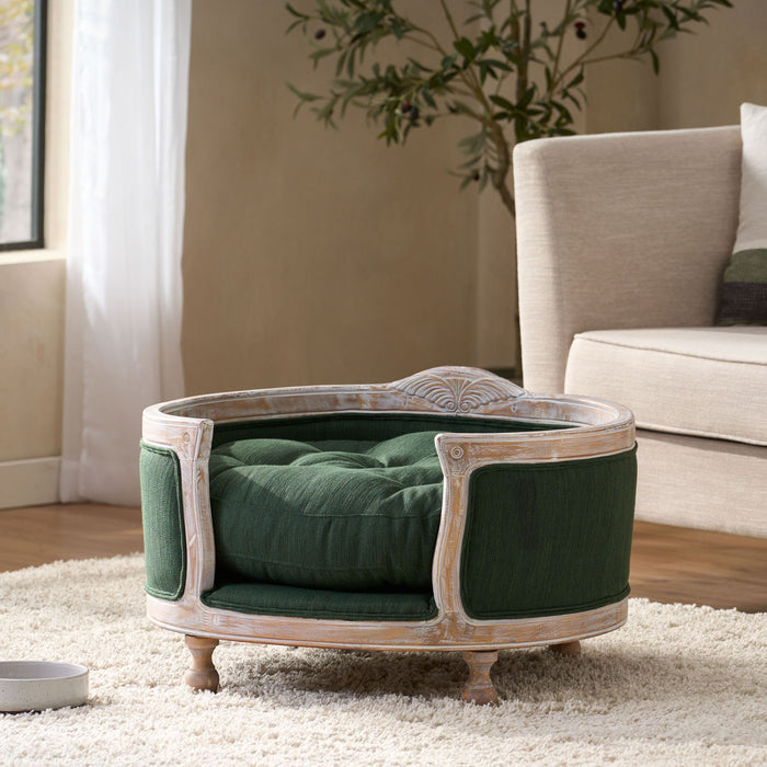 Upholstered Pet Bed, Fabric Dog Bed