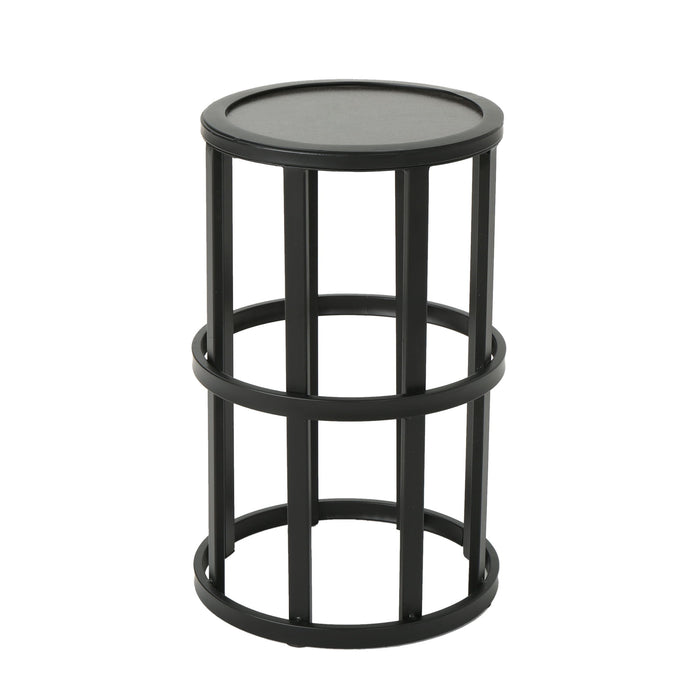 Outdoor Powder Coated Side Table - Gray