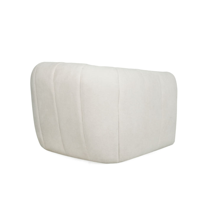 Serenizia - Upholstered Swivel Chair With Channel Tufted