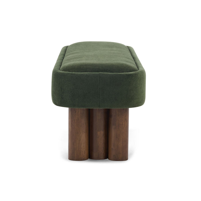 Indoor Upholstered Dining Bench - Green