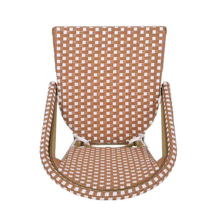 Outdoor Pe Rattan French Barstool Set