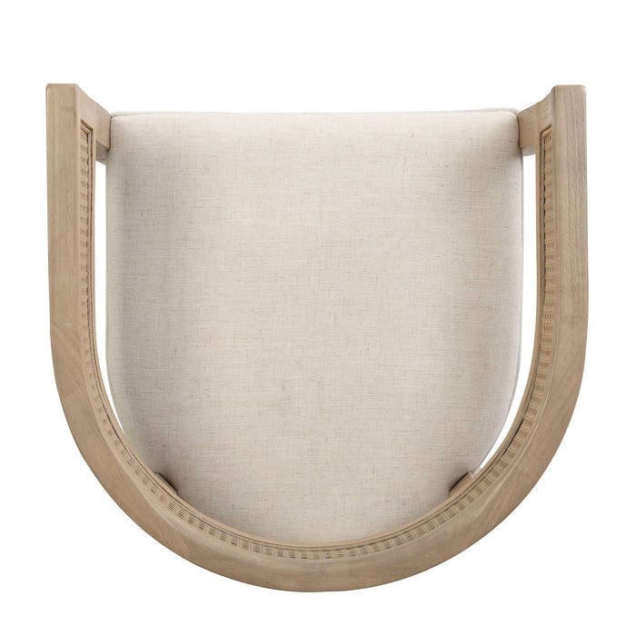 Contemporary Dining Chair Set With Rattan Backrest