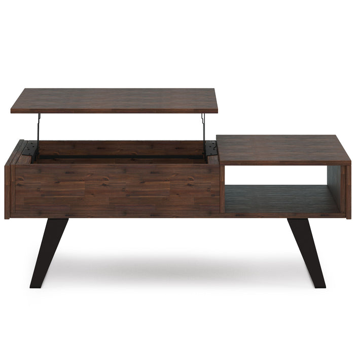 Lowry - Lift Top Coffee Table - Distressed Charcoal Brown