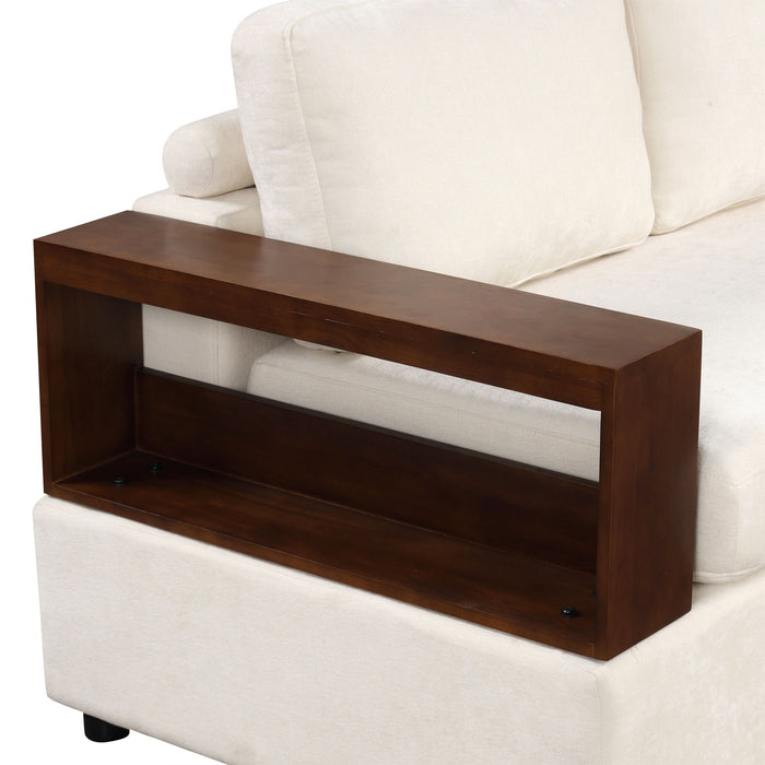 Sectional Sofa Upholstered Sofa Couch With Reversible Armrests For Living Room