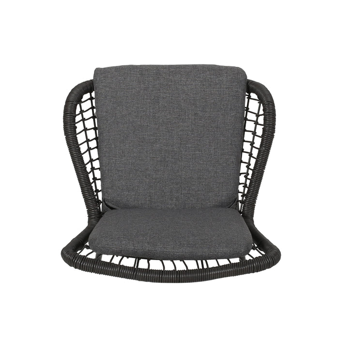 Outdoor Wicker Club Chair With Cushions (Set of 2)