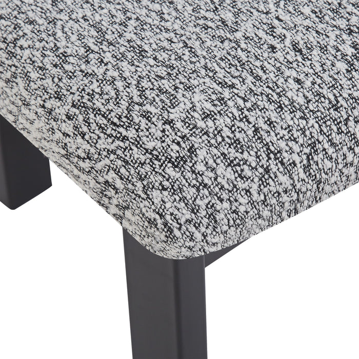 Modern Upholstered Armless Dining Chairs With Metal Legs