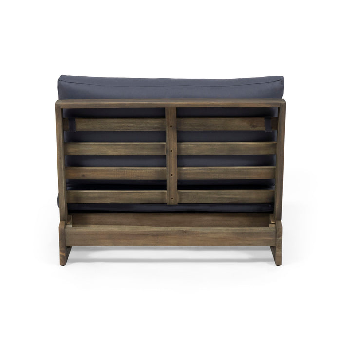 Acacia Wood Outdoor Club Chair With Cushions