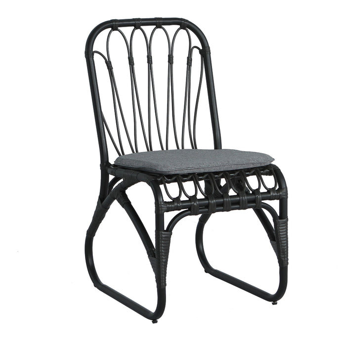 Outdoor Wicker Dining Chairs With Washable Cushion (Set of 2)