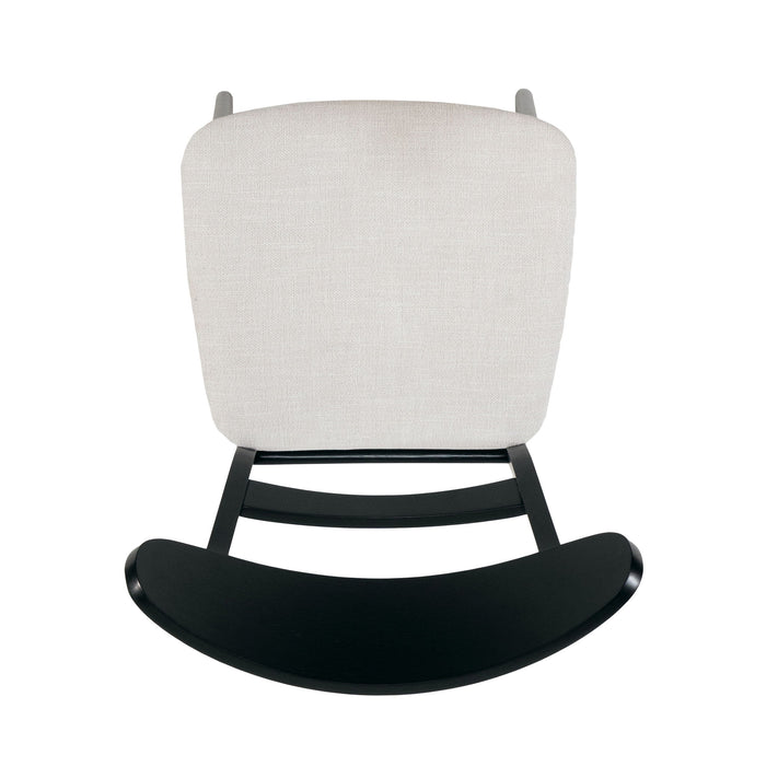 Dining Chairs With Upholstered Seat (Set of 2) - Black / Light Beige