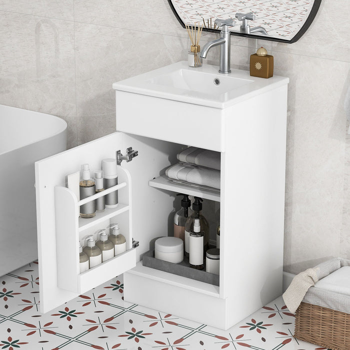 Bathroom Vanity With Sink, Cabinet With Adjustable Shelf