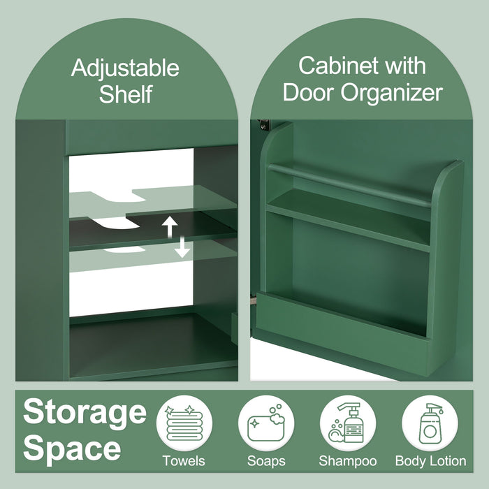 Bathroom Vanity With Sink, Cabinet With Adjustable Shelf