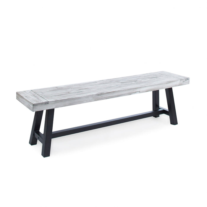 Tranquilizer - Outdoor Acacia Wood Bench With Slat Panel Design