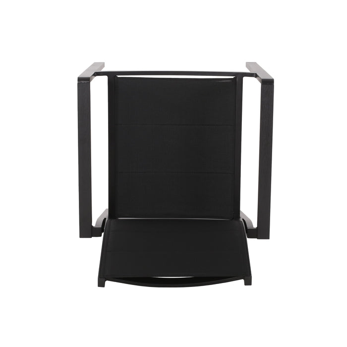 Baird - Outdoor Mesh And Aluminum Dining Chairs - Black