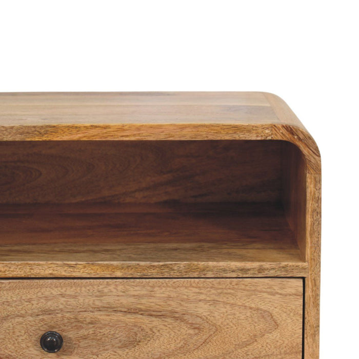 Curved Upper Slot Floating Nightstand