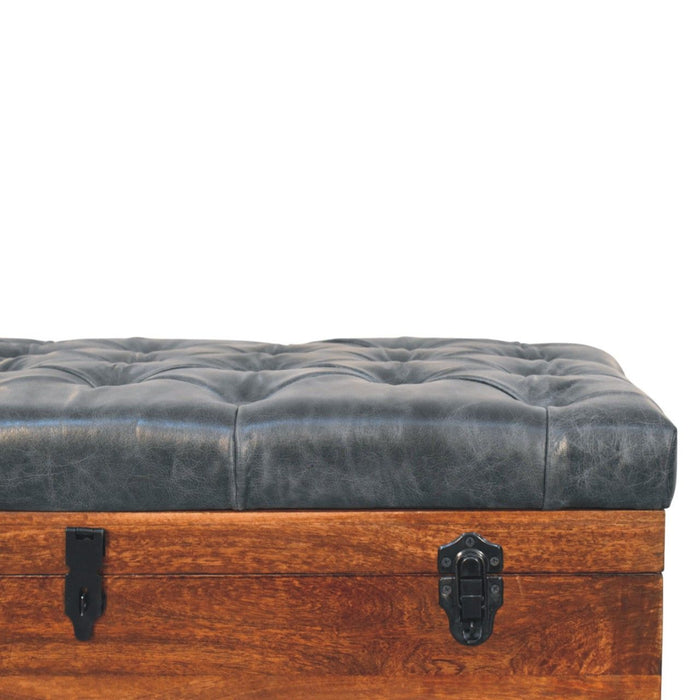 Buffalo - Leather Storage Trunk