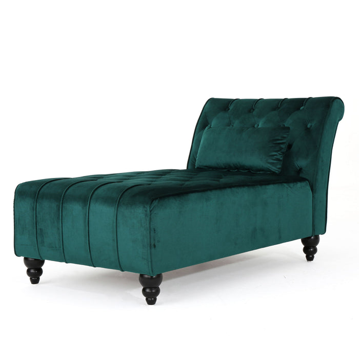 Ethereala - Upholstered Chaise Lounge With Button Tufted