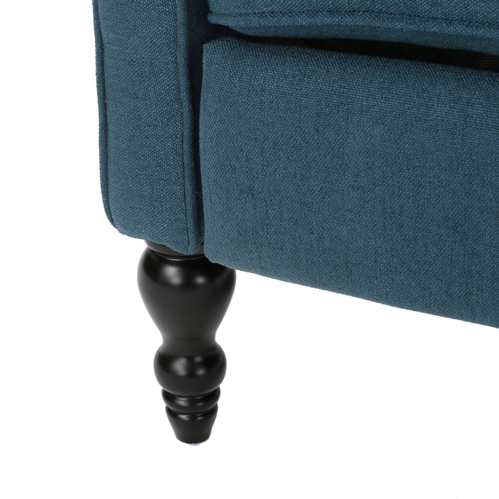 Armchair Recliner With Pushback Mechanism And Wingback Design