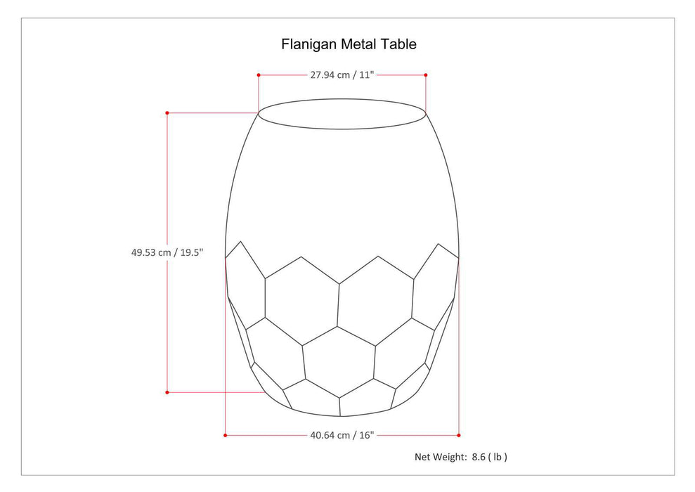 Flanigan - Hand Crafted Metal Accent Table