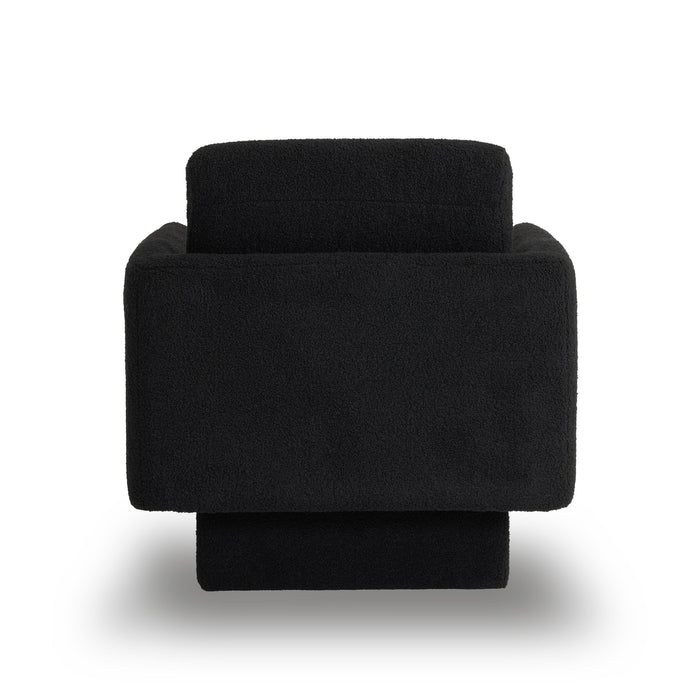 360° Modern Swivel Accent Chair Round Armchair, Thick Padded Single Lounge Sofa Upholstered Comfy