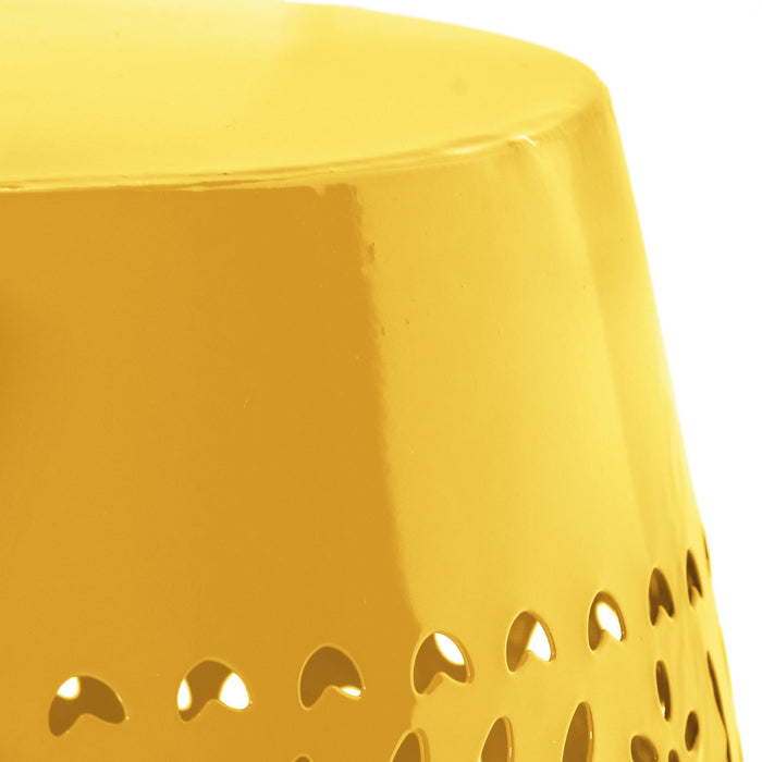 12" Outdoor Lace Cut Side Table