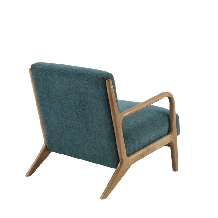 Mid-Century Style Lounge Chair With Upholstered Seat