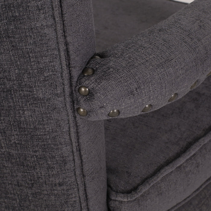 French Country Style Dining Chair With Nailhead Trim