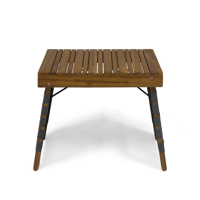 Outdoor Wooden Foldable Side Table - Teak