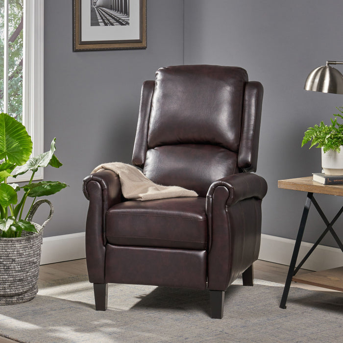 Memphis - Standard Recliner Club Chair - Burgundy