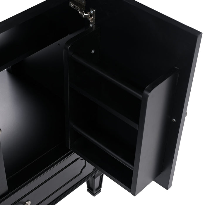 Vintage Style Bathroom Vanity With Sink, Multi Functional Storage, Soft-Closing Door