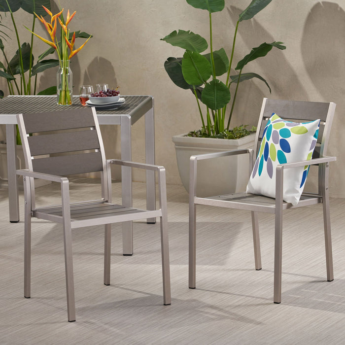 Dreamlan - Outdoor Aluminum Dining Chair (Set of 2)